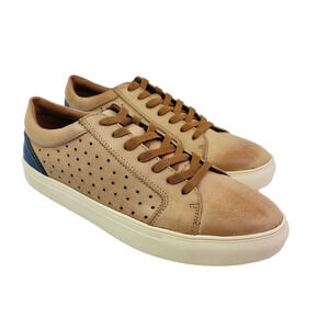 Steve Madden Branlin Mens Size 8 Navy Tan Fashion Low Sneakers Shoes